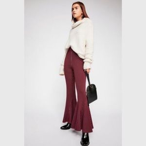 Free people Mari striped bell bottom pants